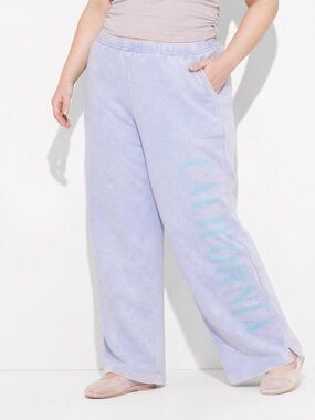 wild fable Lavender Wide-Leg 'California' Sweatpants